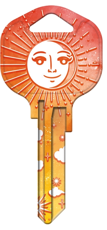 Hy-Ko 15005KW1-CEL Key Blank, Solid Brass, Painted, For: Kwikset KW1, Titan KW10 Keyways