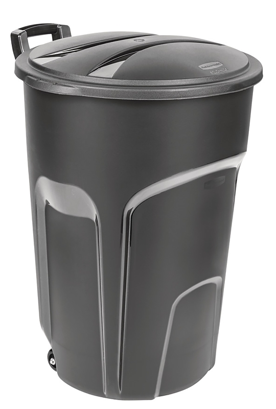 Rubbermaid 1878129 Trash Can, 32 gal Capacity, Plastic, Black