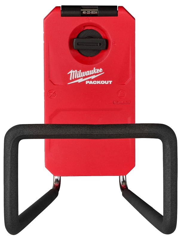 Milwaukee PACKOUT 48-22-8332 Wide Hook, 25 lb Load, 9 in L, 3-1/2 in W, 8 in H, Metal/Polymer, Black/Red