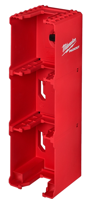 Milwaukee PACKOUT M18 48-22-8339 Battery Rack, 15 lb, 4-Tool Holder, 4 in W, 13 in H, 4 in L, Polymer