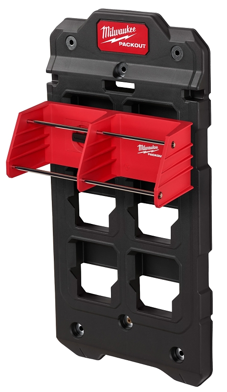 Milwaukee PACKOUT 48-22-8340 Tool Rack, 20 lb, 5 in W, 3-1/2 in H, 9-1/2 in L, Polymer