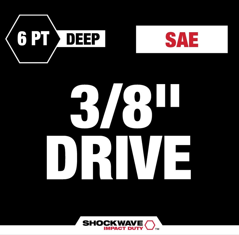 Milwaukee 49-66-6800 SHOCKWAVE Impact Duty Series Socket Set, Includes: Packout Compact Low-Profile Organizer
