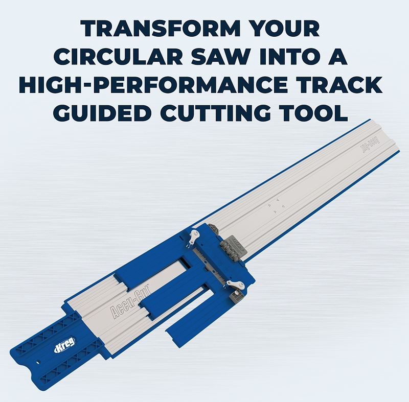 Kreg Accu-Cut KMA2700 Circular Saw Track Guide, 26-1/2 in L, 8.8 in W, Aluminum