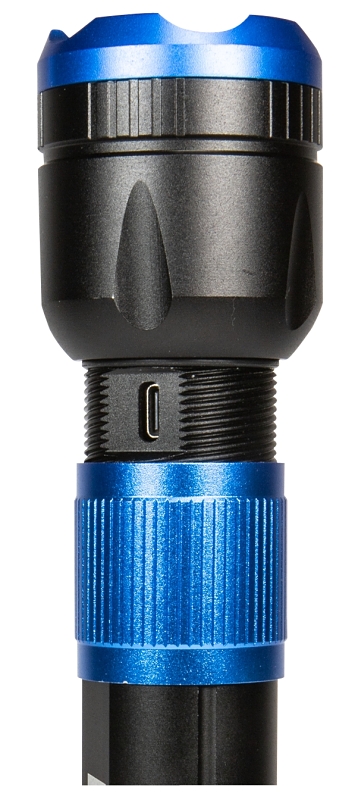 DieHard 41-6646 Flashlight, 3000 mAh, Lithium, Rechargeable Battery, LED Lamp, 3000, 600 Lumens Lumens, Black/Blue