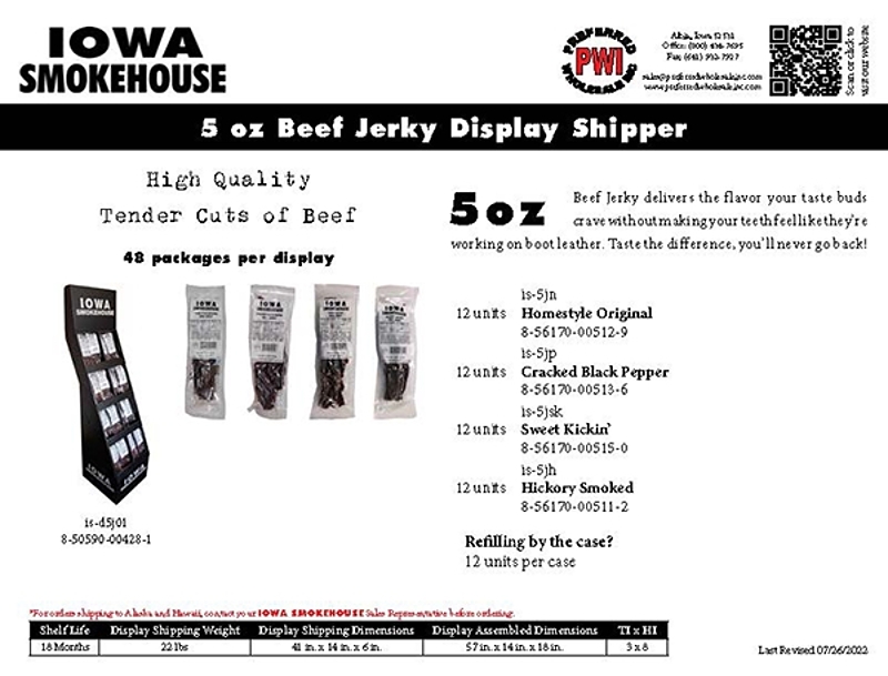 JERKEY BEEF DISPLAY SHPR 5OZ