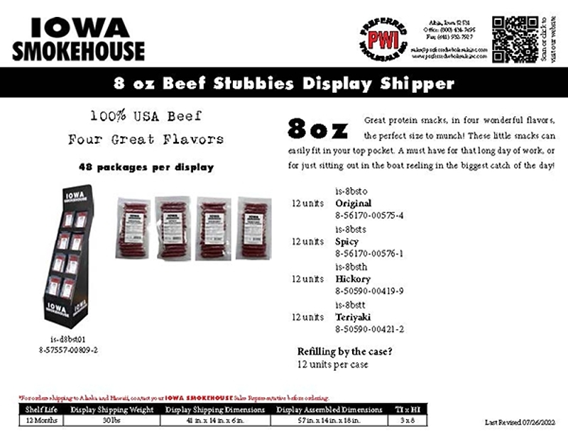 STUBBIES BEEF DISPLAY SHPR