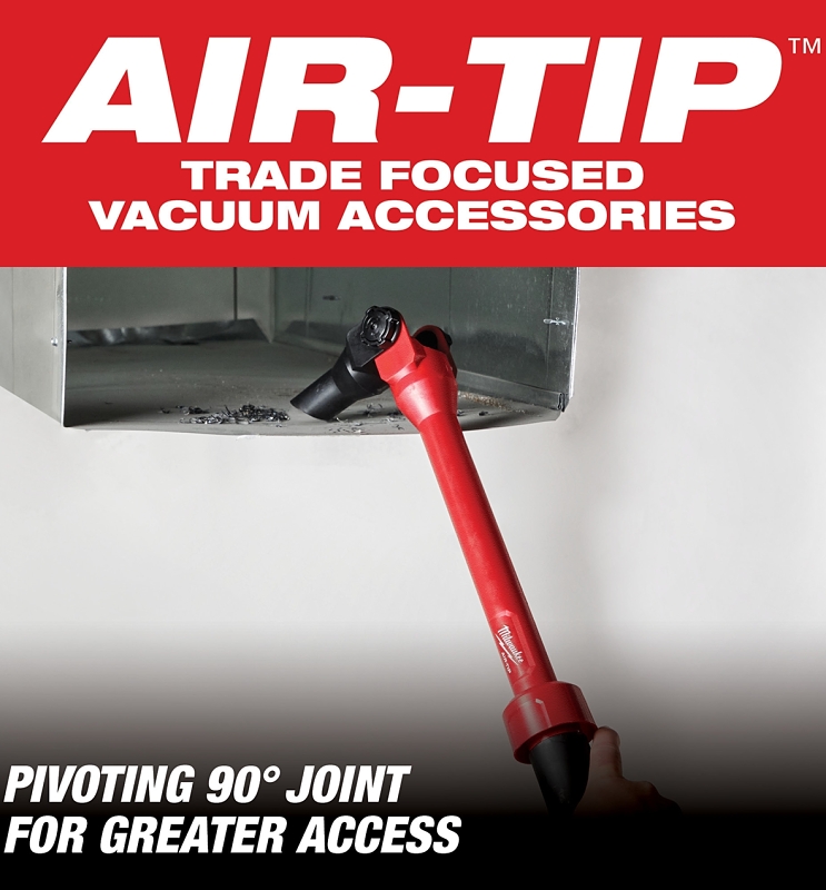 Milwaukee AIR-TIP 49-90-2031 Pivoting Extension Wand, For: 1-1/4, 1-7/8, 2-1/2 in Dia Wet/Dry Vacuum