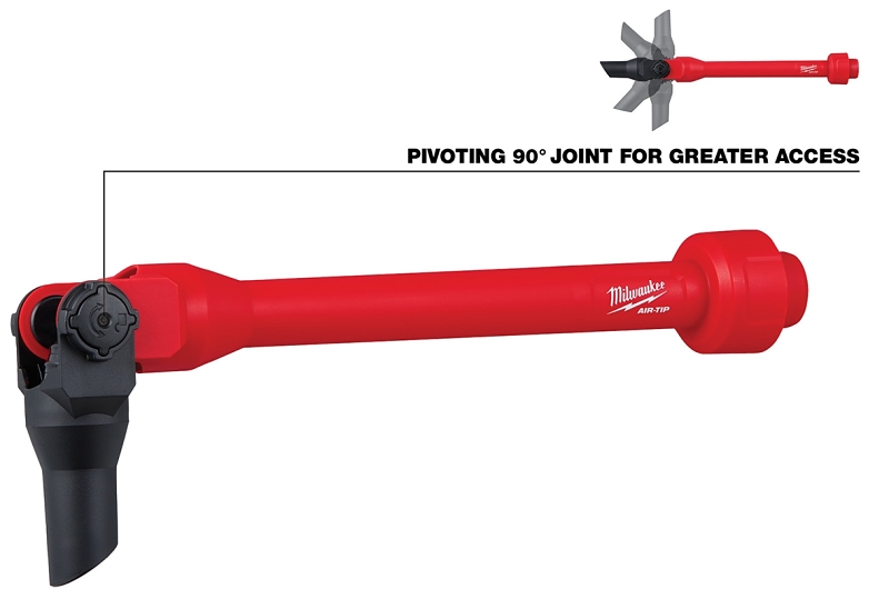 Milwaukee AIR-TIP 49-90-2031 Pivoting Extension Wand, For: 1-1/4, 1-7/8, 2-1/2 in Dia Wet/Dry Vacuum