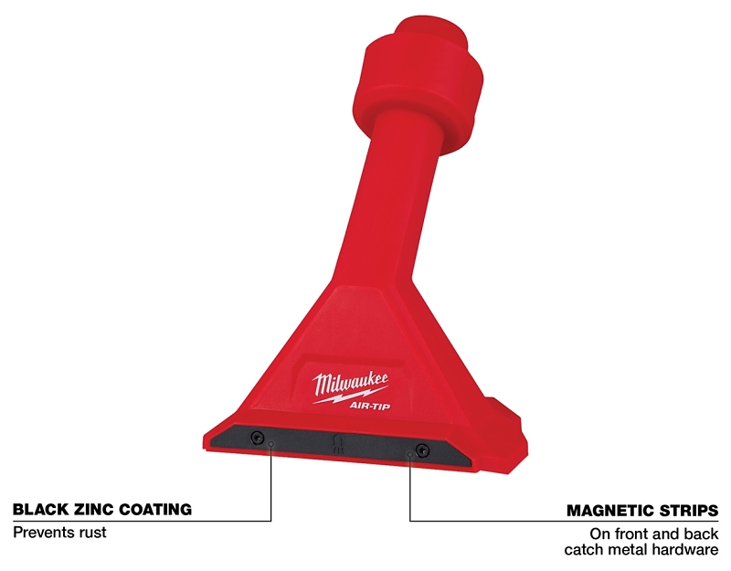 Milwaukee AIR-TIP Series 49-90-2032 Magnetic Utility Nozzle, Plastic, Black/Red