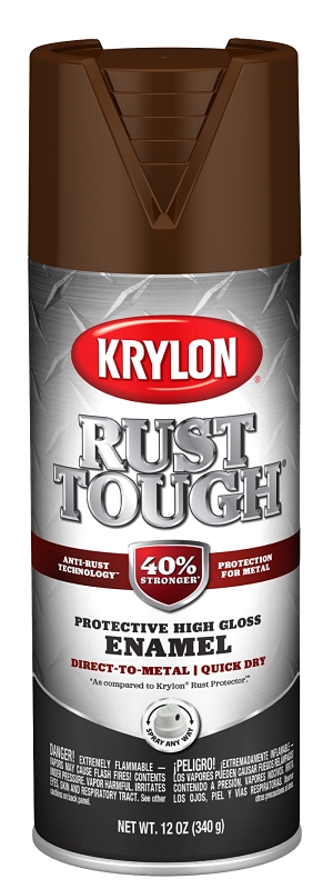 Krylon Rust Tough K09263008 Enamel Spray Paint, Gloss, Le