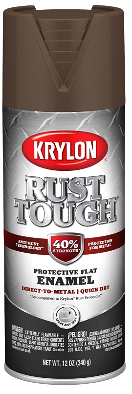 Krylon Rust Tough K09270008 Rust Preventative Spray Paint, Flat ...