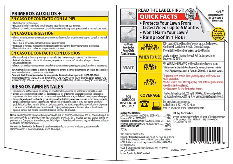 BioAdvanced 704050B Weed Control, Liquid, White, Spray Application, 24 oz