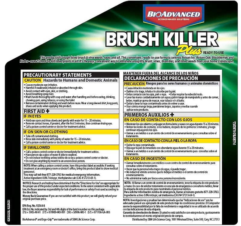 BioAdvanced 704701A Brush Killer, Liquid, Light Yellow, 1.3 gal Bottle