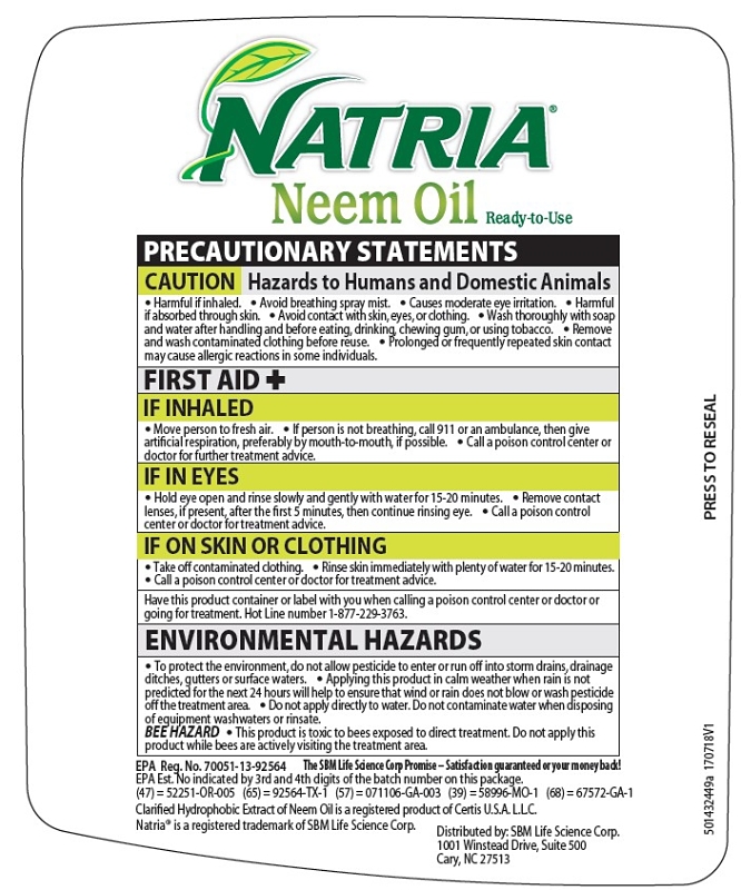 Natria 706250A Neem Oil, Liquid, Spray Application, 24 oz Can