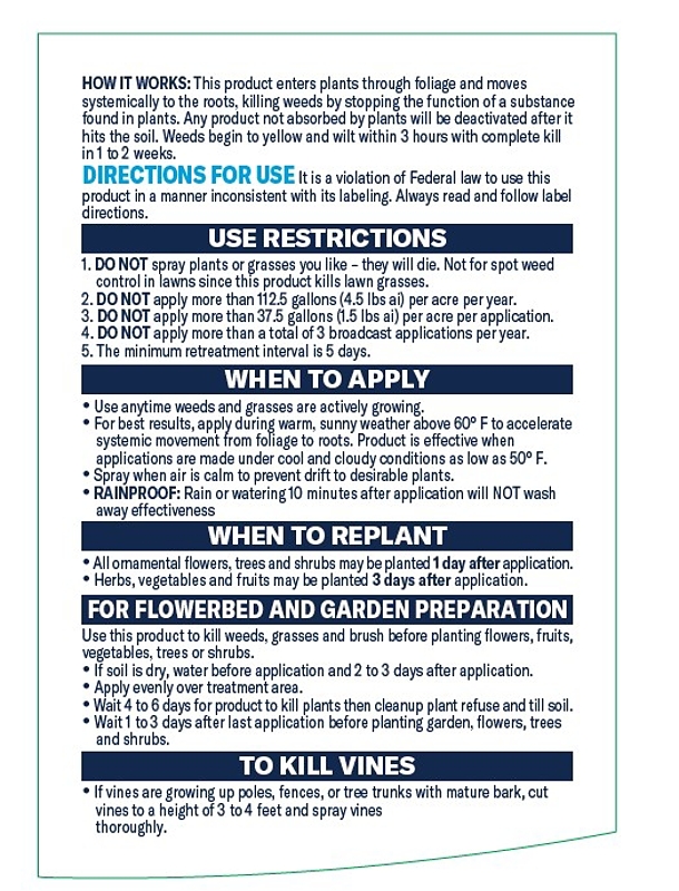 BioAdvanced 704197A RTU Weed and Grass Killer, Liquid, Light Blue, 24 oz Bottle