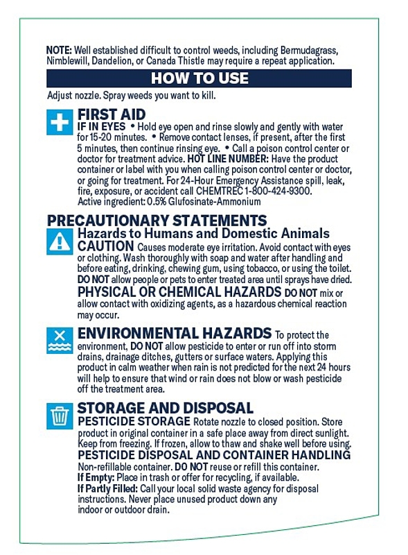 BioAdvanced 704197A RTU Weed and Grass Killer, Liquid, Light Blue, 24 oz Bottle