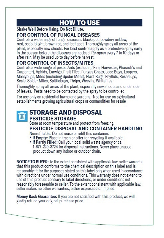 BioAdvanced 800100B RTU Houseplant Insect and Mite Control, Liquid, Spray Application, Indoor, 24 oz