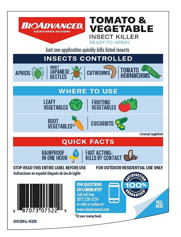 BioAdvanced 707522A Insect Killer, Liquid, Spray Application, 32 oz Bottle