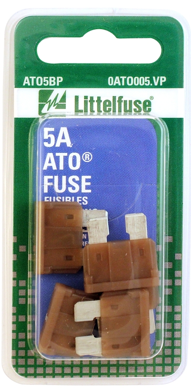 Littelfuse 0ATO005.VP Automotive Fuse, ATO, 32 V, 5 A, 1000 A Interrupt