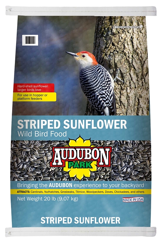 Audubon Park 12554 Striped Sunflower Seed, 20 lb Bag