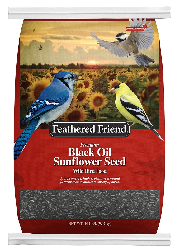 Feathered Friend 14421 Black Oil Sunflower Seed, 20 lb #VORG3597127, 14421