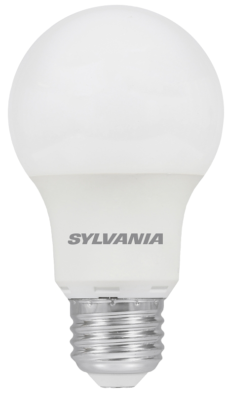 Sylvania 40221 LED Light Bulb, General Purpose, A19 Lamp, E26 Lamp Base, Natural White Light, 3000 K Color Temp