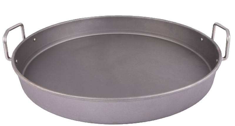 Oklahoma Joe's 1996978P04 Deep Dish Pan, Round, 18-1/2 in Dia, 19 in L, 19 in W, Carbon Steel