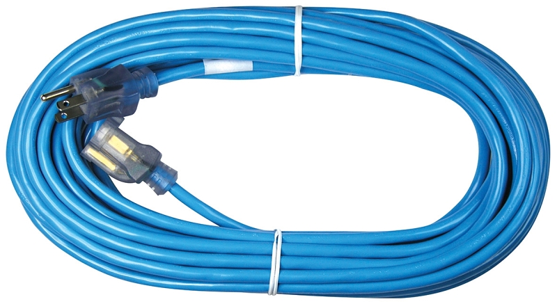 PowerZone ORCW511630 Extension Cord, 16 AWG Cable, 5-15P Grounded Plug, 5-15R Grounded Receptacle, 50 ft L, 125 V