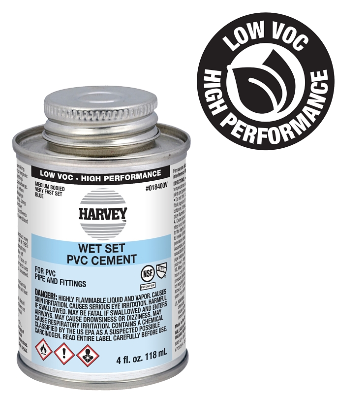 Harvey 18400V-24 Medium-Bodied Fast Set Cement, 4 oz Can, Liquid, Blue