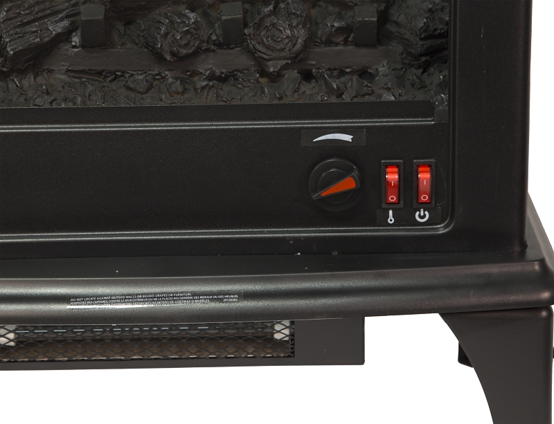 Comfort Glow EQS5140 Electric Stove, 120 V, Thermostat Control, Steel, Black