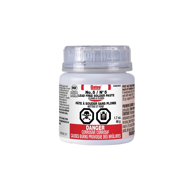 Oatey 48393 Flux, 1.7 oz, Solid/Paste, Amber