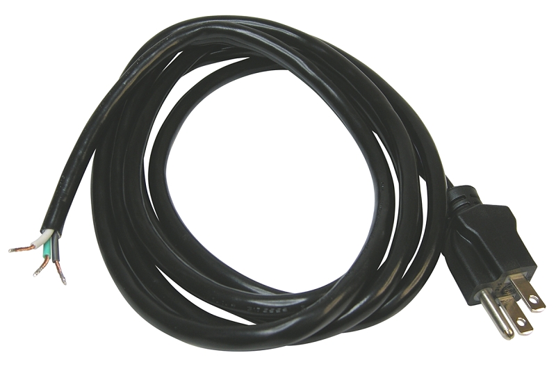PowerZone OR010608 Power Cord, 8 ft L, 13 A, 125 V, Black