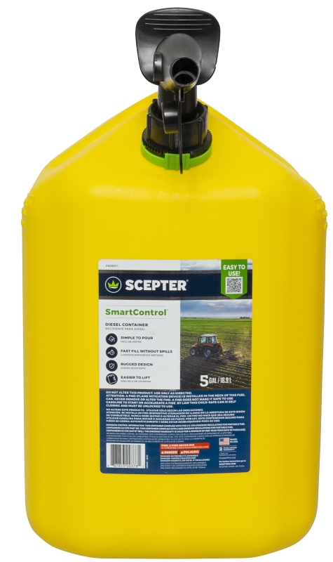 Scepter FSCD571 Smart Control Can with Rear Handle, 5 gal, Yellow