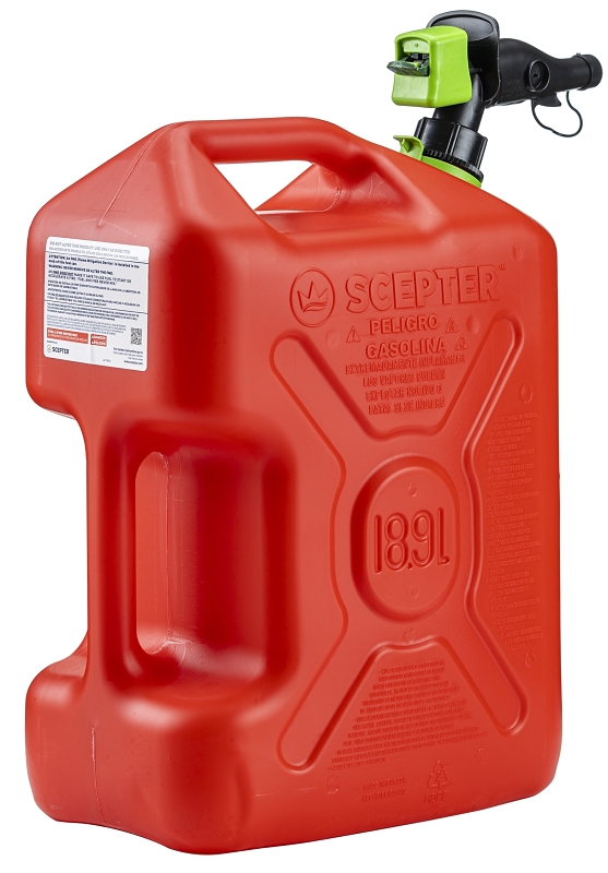 Scepter FSCRVG5 Gas Can, 5 gal, HDPE, Red