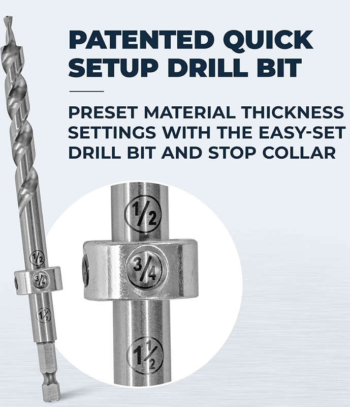 Kreg KPHJ520PRO Series Pocket Hole Jig, 1/2 to 1-1/2 in Clamping, Includes: Kreg Classic 2 in Face Clamp