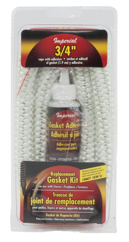 Imperial GA0191 Gasket Rope Kit, For: Airtight Stoves, Fireplace Inserts and Coal and Pellet Stoves, White
