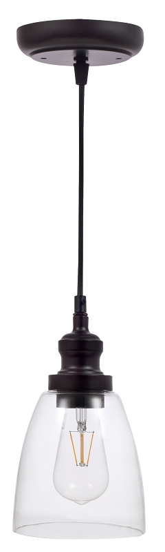 Sylvania 75512 Pendant Light, 120 V, 6.5 W, 1-Lamp, LED Lamp, 800 Lumens, 2700 K Color Temp, Metal Fixture, 2/CS