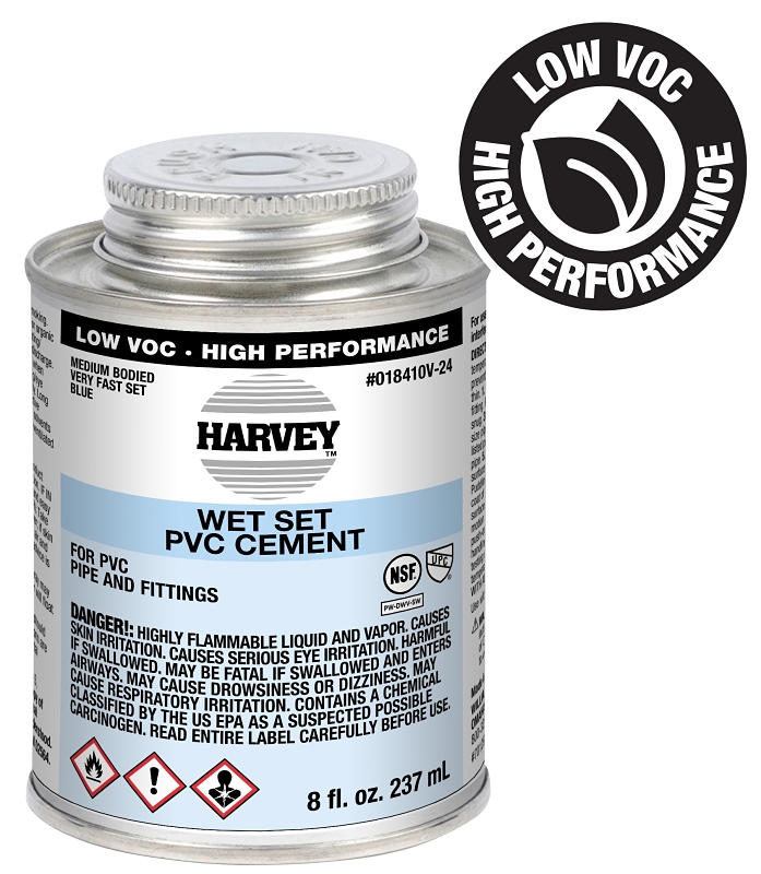 Harvey 18410V-24 Medium-Bodied Fast Set Cement, 8 oz Can, Liquid, Blue