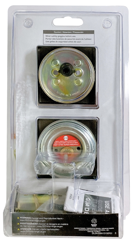 ProSource DD9 Series DD9X91-SP5V24 Deadbolt, 3 Grade, Brass Key , Metal, Matte Black, 2-3/8, 2-3/4 in Backset