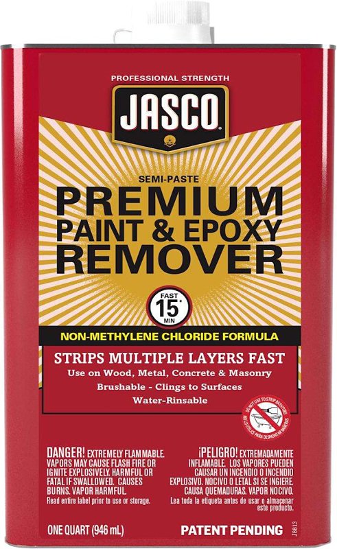 Jasco QJPR501 Paint and Epoxy Remover, Liquid, Aromatic, Opaque, 1 qt