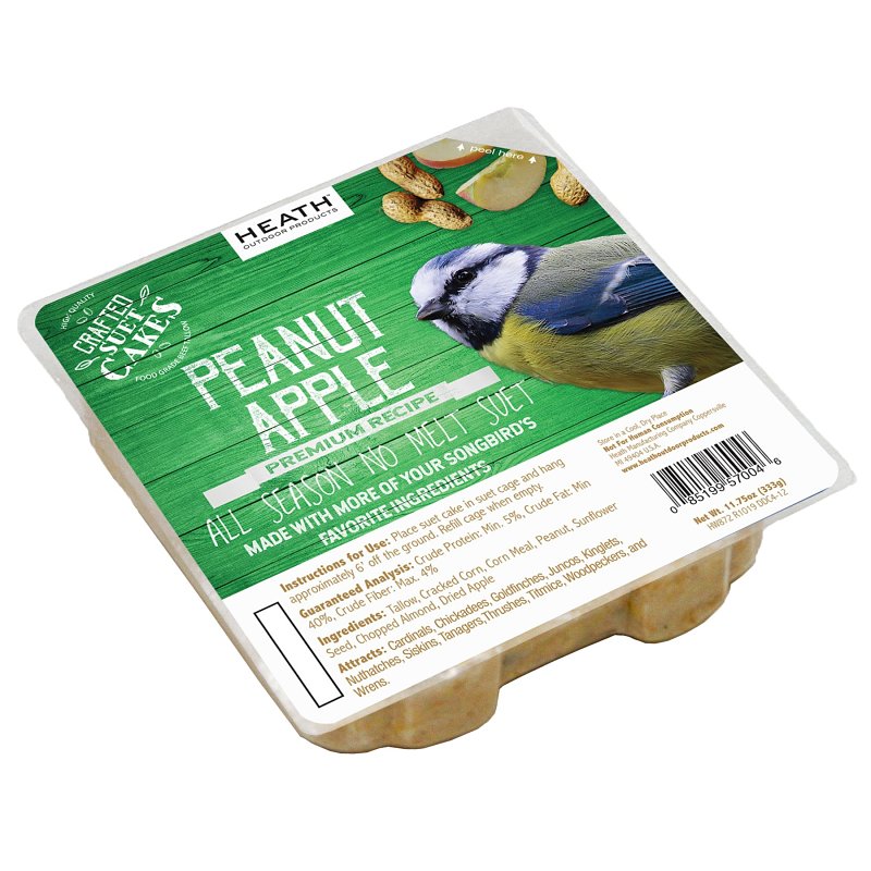 Heath DDC4-12 Crafted Suet Cake, Peanut Apple, 11.75 oz