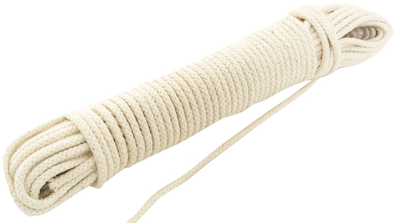 BARON 60848 Clothesline Rope, 200 ft L, Cotton/Poly, Cream, 11 lb