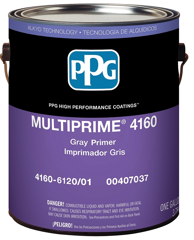 PPG 4160-6120-01 Primer, Flat, Gray, 1 gal