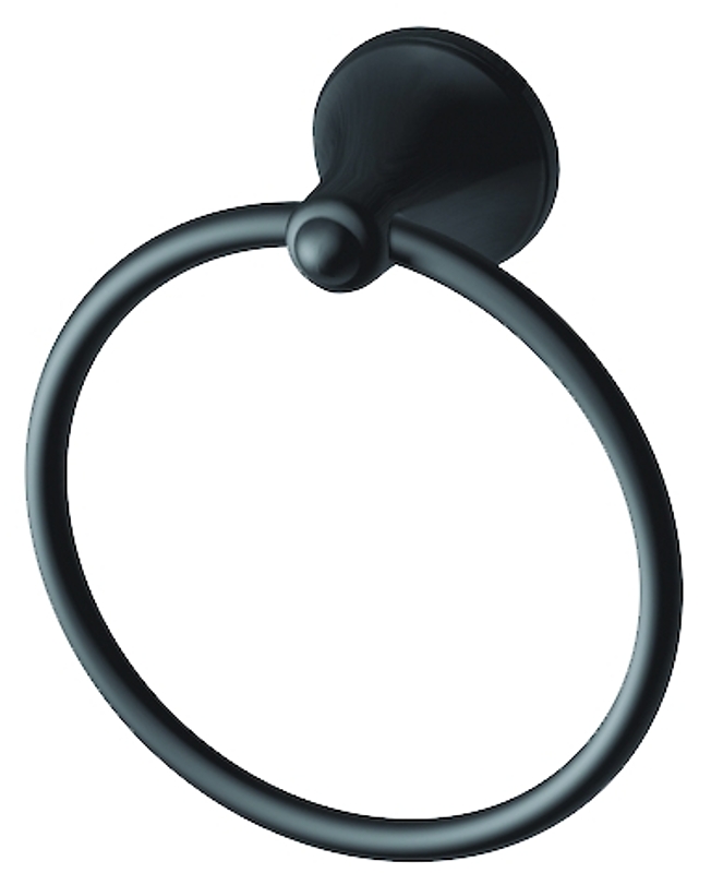 Moen Laia BH5386BL Towel Ring, 6-3/4 in Dia Ring, Zinc, Matte, Wall Mounting