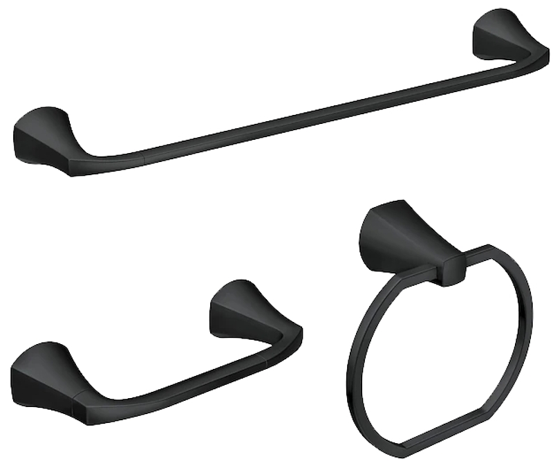 KIT HARDWARE BATH 3PC MAT BLK
