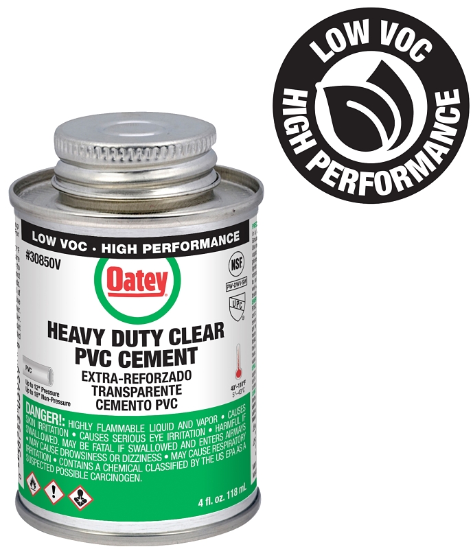 Oatey 30850V Heavy-Duty Medium Set Cement, 4 oz Can, Liquid, Clear