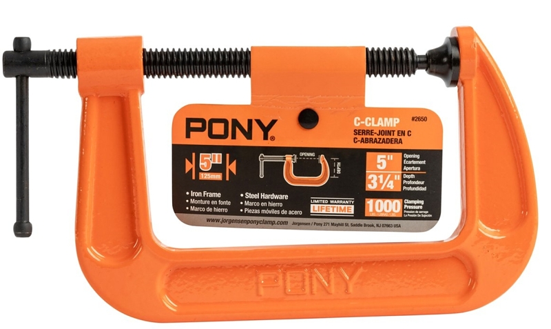 C-CLAMP ADJ STEEL ORANGE 5IN