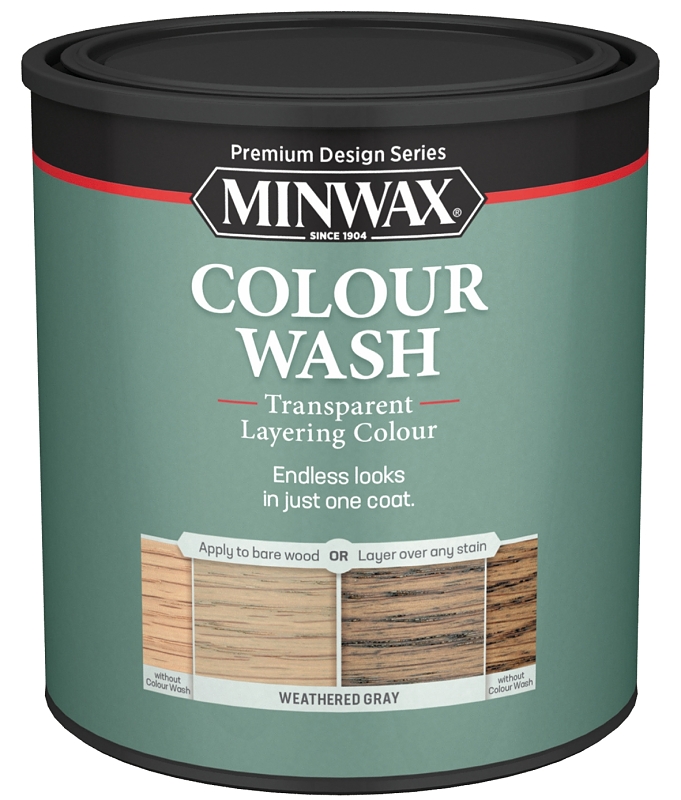 Minwax CM4001400 Transparent Stain, Weathered Gray, 1 qt