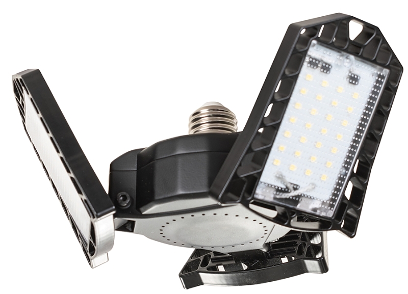 PowerZone GT-BU-G60A LED Panel Bulb, Medium E26, 300 W Equivalent, LED Lamp Base, Daylight Light, 5000 K Color Temp