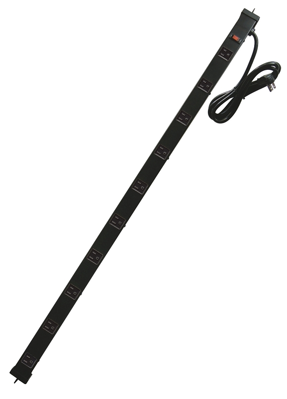 PowerZone OR800012 Power Outlet Strip, 12 -Socket, 15 A, 125 V